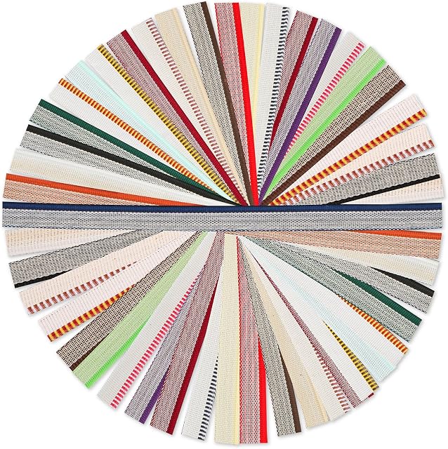 48pcs Book Binding Headbands, 11.8x0.5inch 24 Colors Book Headband Book Binding Cotton Book Binding Cloth Set for Bookbinding Beginners Book Repair Book Decor