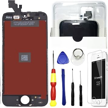 I Create LCD Touch Screen Digitizer Frame Assembly Full Set Replacement for iPhone 5 Screen Black