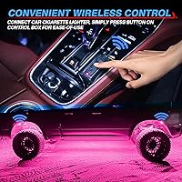 Vista 9 de MICTUNING C3 - Luces de roca LED extensibles RGBW con control inalámbrico, 12 cápsulas, luces subterráneas multicolor con aplicación Bluetooth
