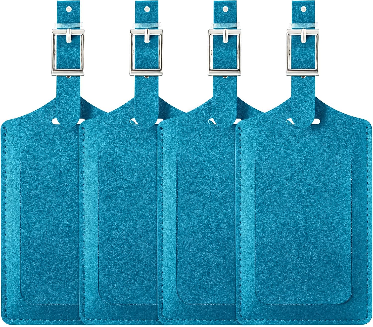 Travelambo Luggage Tags for Suitcases PU Leather Travel Tags Bag Tags Privacy Protection Travel Essentials