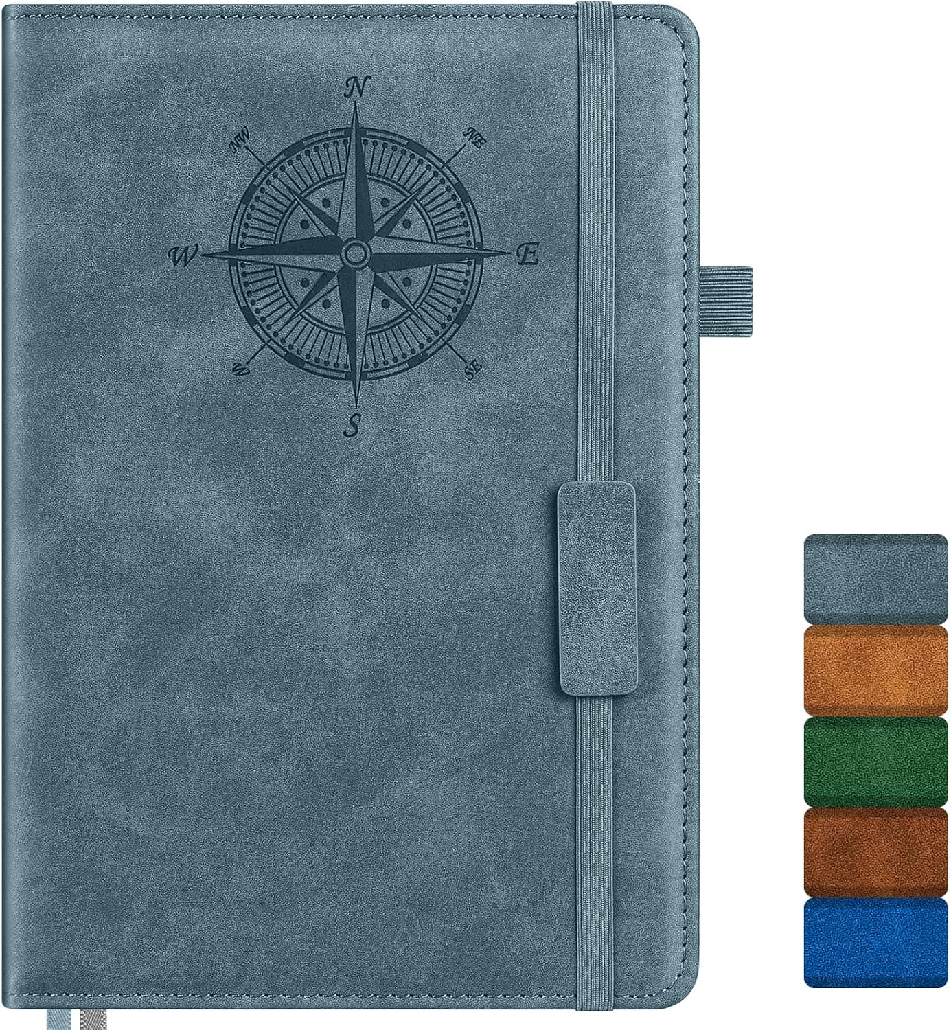 Leather Journal for Men Women, Hardcover College Ruled Notebook, Large A5