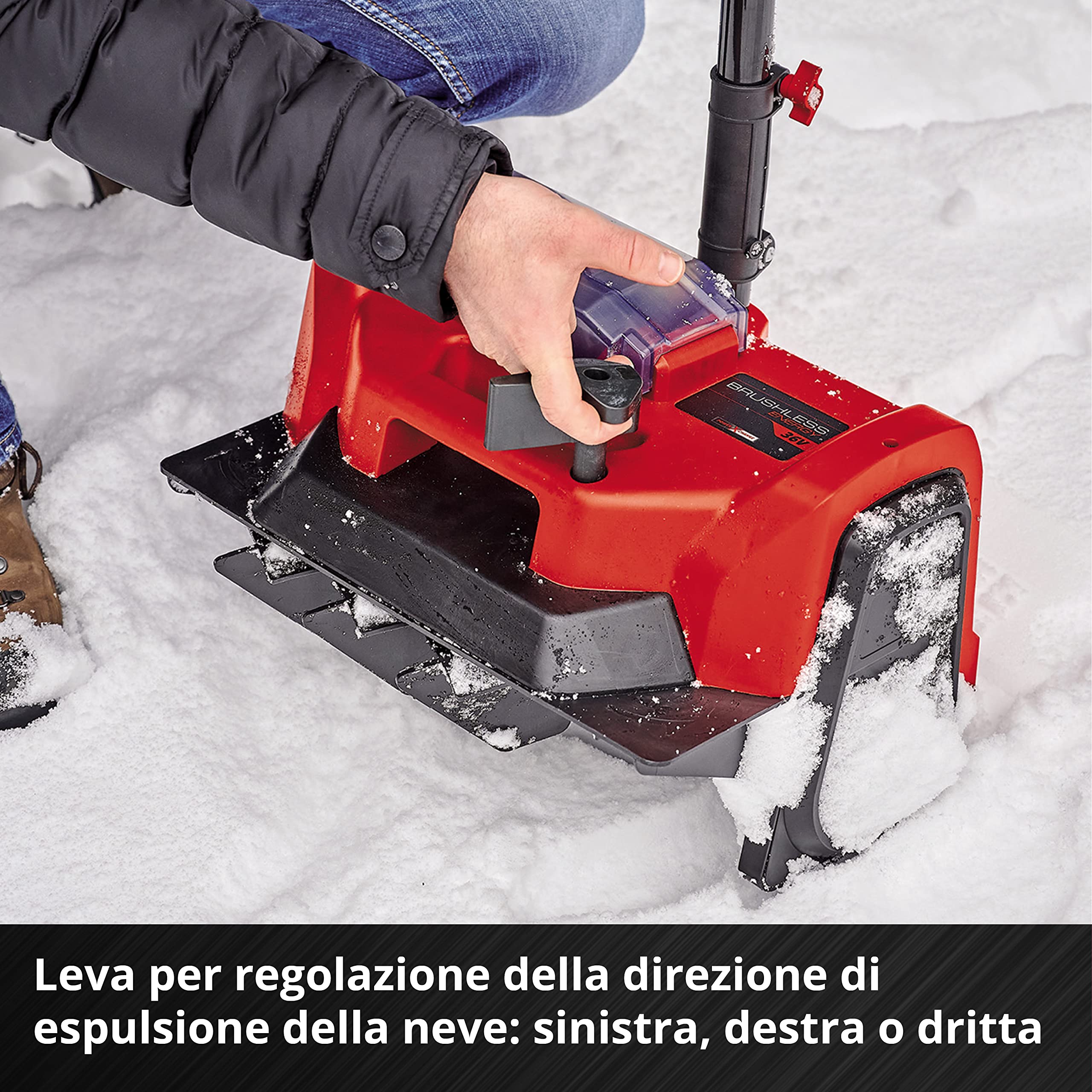 Einhell Fresa spazzaneve a batteria GE-ST 36/40 Li E-Solo Power X-Change (ioni di litio, 36 V, larghezza di lavoro 40 cm, altezza neve max. 20 cm, senza batterie e caricabatteria)