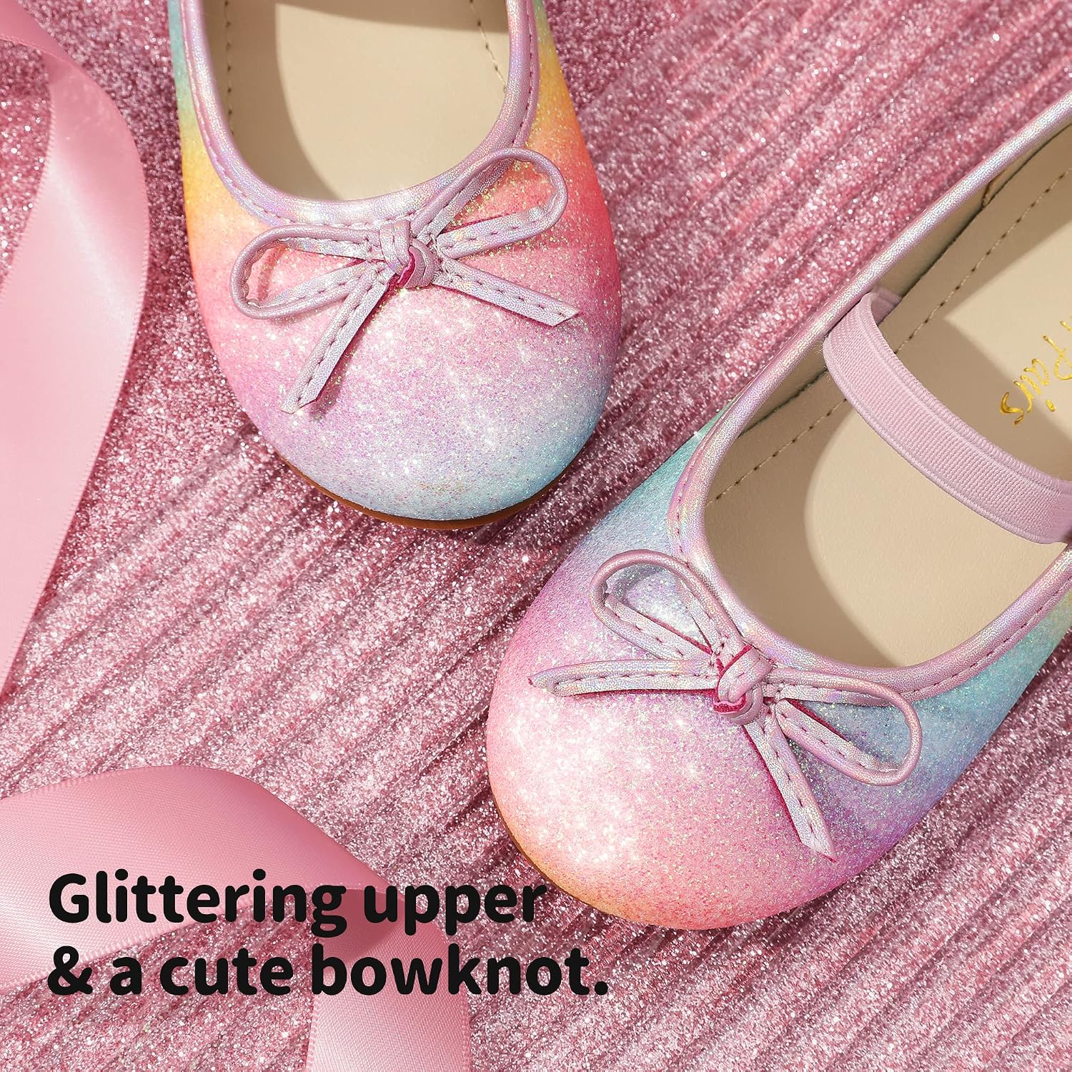 Dream Pairs Toddler Girls Dress Shoes Party Wedding Flower Girl Ballet Flats