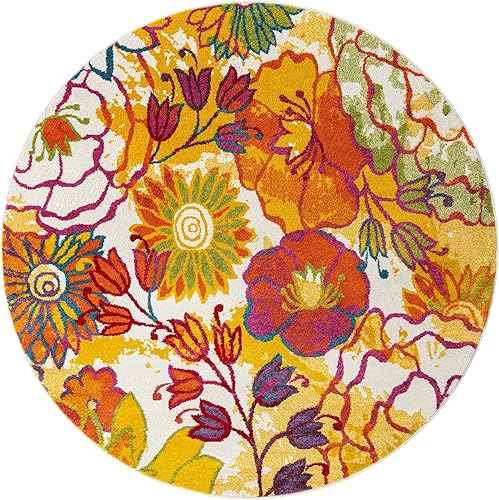 Miniatura 9 de Unique Loom Lyon Collection - Alfombra Kennedy (2 pies x 8 pies, color marfilverde)