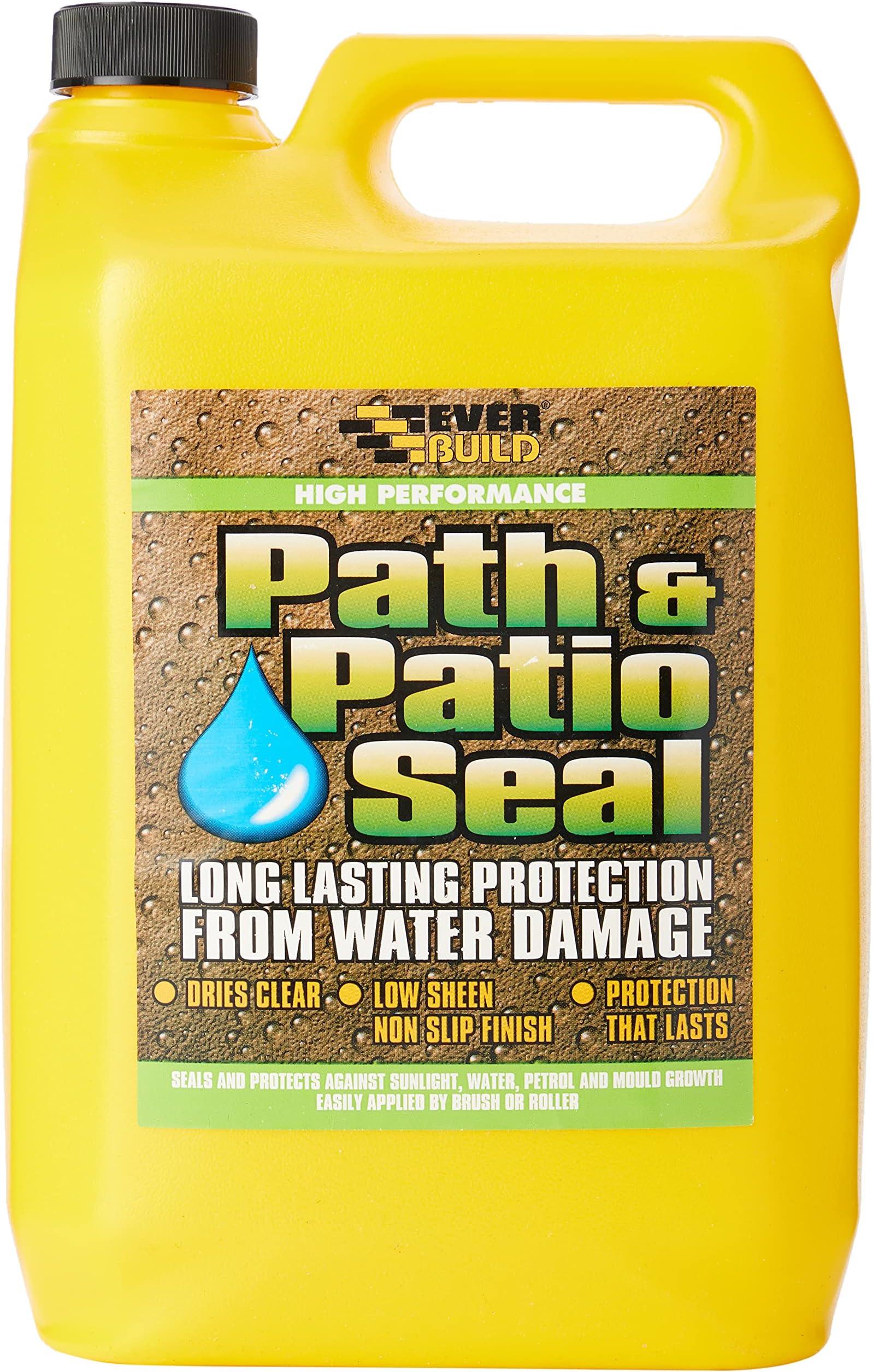 Everbuild 405 Path & Patio Seal | Long Lasting, Solvent Free & Acrylic Coating for Paths, Patios, Natural Stone & Block Paving - 5 Litre