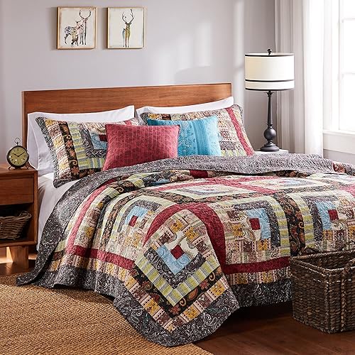 Vista 65 de Conjuntos de edredones con diseño de mariposas Greenland Home, Algodón, Multicolor, King Mariposas,Colorado Lodge,Katy,Felicidad,Medina