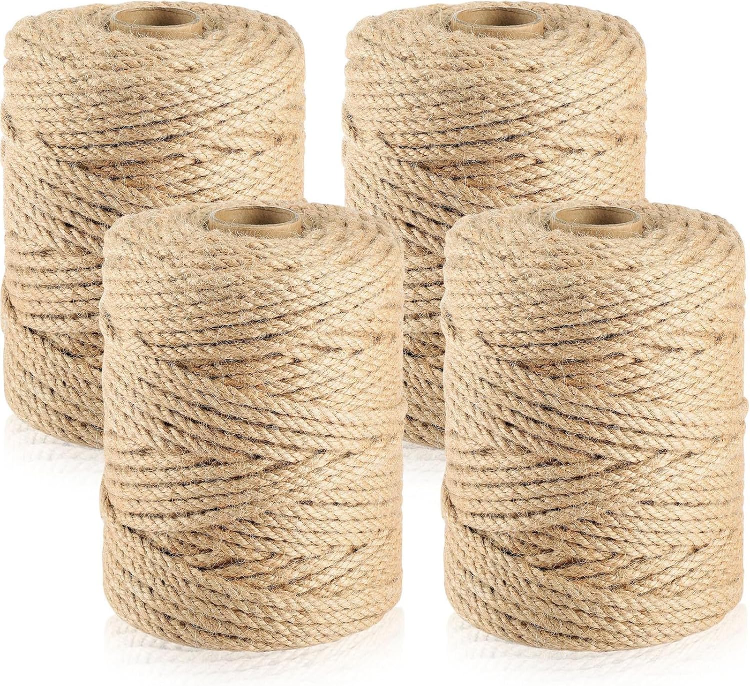100m/lot 3 Ply Natural Jute Twine Burlap String Hemp Rope Wedding Gift Wrapping Cords Thread-in