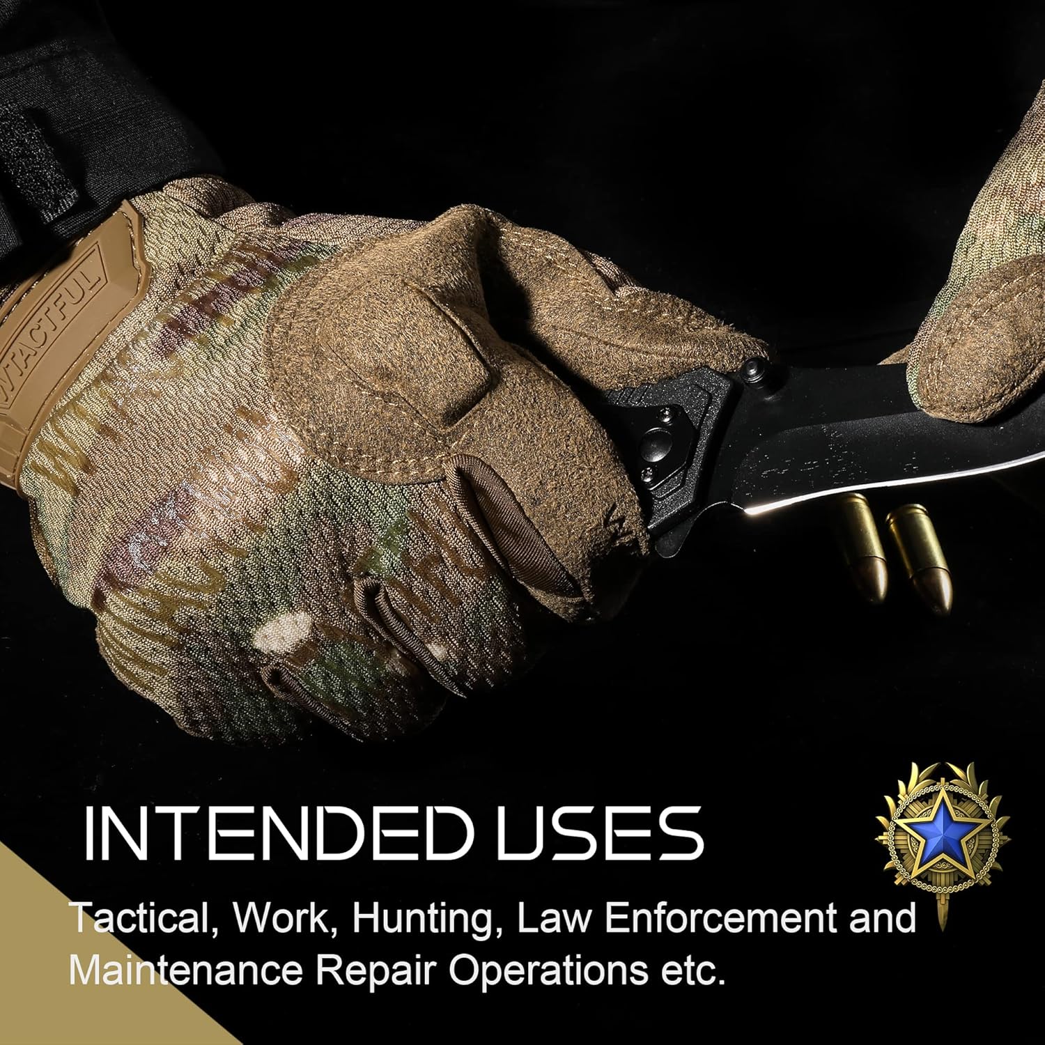 wtactful Tactical Gloves for Men Full Finger Protection Airsoft Paintball Work Hunting Gloves : Sports & Outdoors