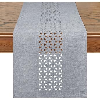 Weldomcor Leinen Tischl ufer Grau 30 x 180 cm Modern Abwaschbar Table Runner Hochwertiger Vintage Einfarbiger tischl ufer Tisch l ufer f r Esszimmer K che Party Urlaub Weihnachtsfeier