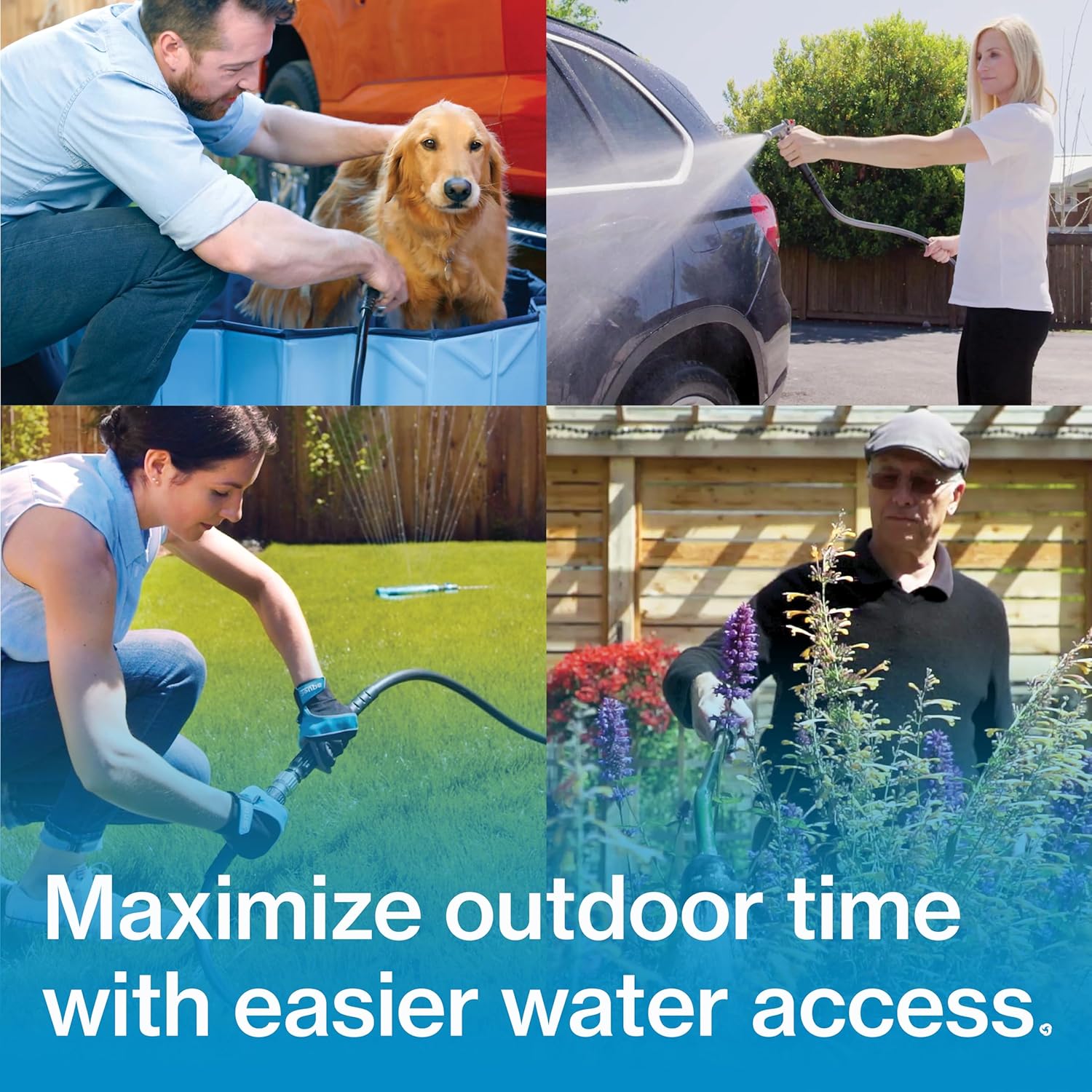 Aquor Ground Hydrant, Frost Proof Yard Hydrant, Lead-Free with Drain Port, Self-Cleaning, Maintenance-Free and Frost Free Outdoor Faucet - Bury Depth 24 inch, Aquor Blue