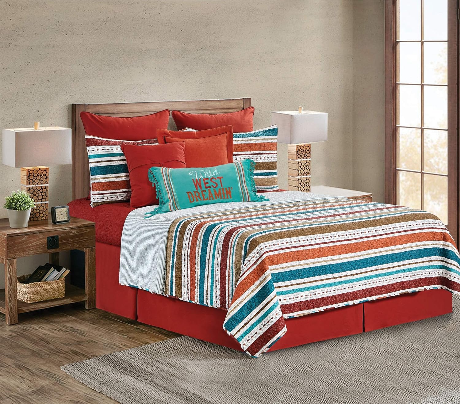 Amazon C F Home Ezekiel Ridge F Q Quilt Set 90 X 92 20 X 26