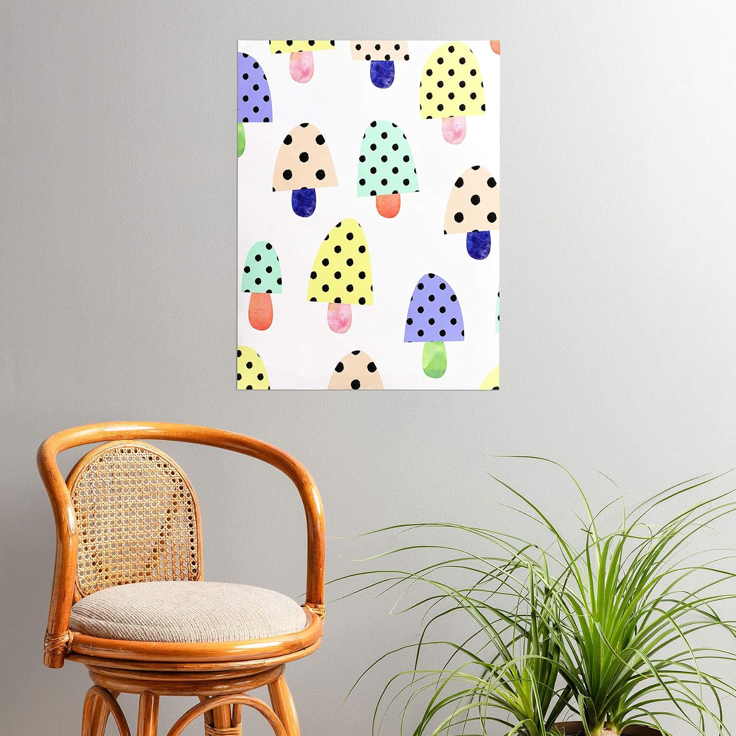 Deny Designs Hello Sayang Magic Mushrooms Poster, 18x24, Multi