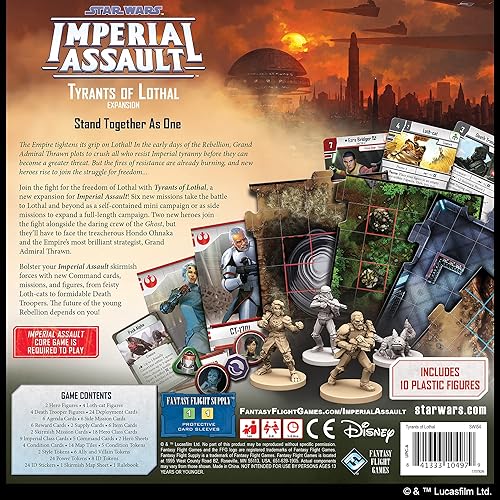 Miniatura 2 de Star Wars Imperial Assault - tyrants of Lothal Expansion, juego de estrategia para adultos y adolescentes a partir de 14 años, 1-5 jugadores, tiempo