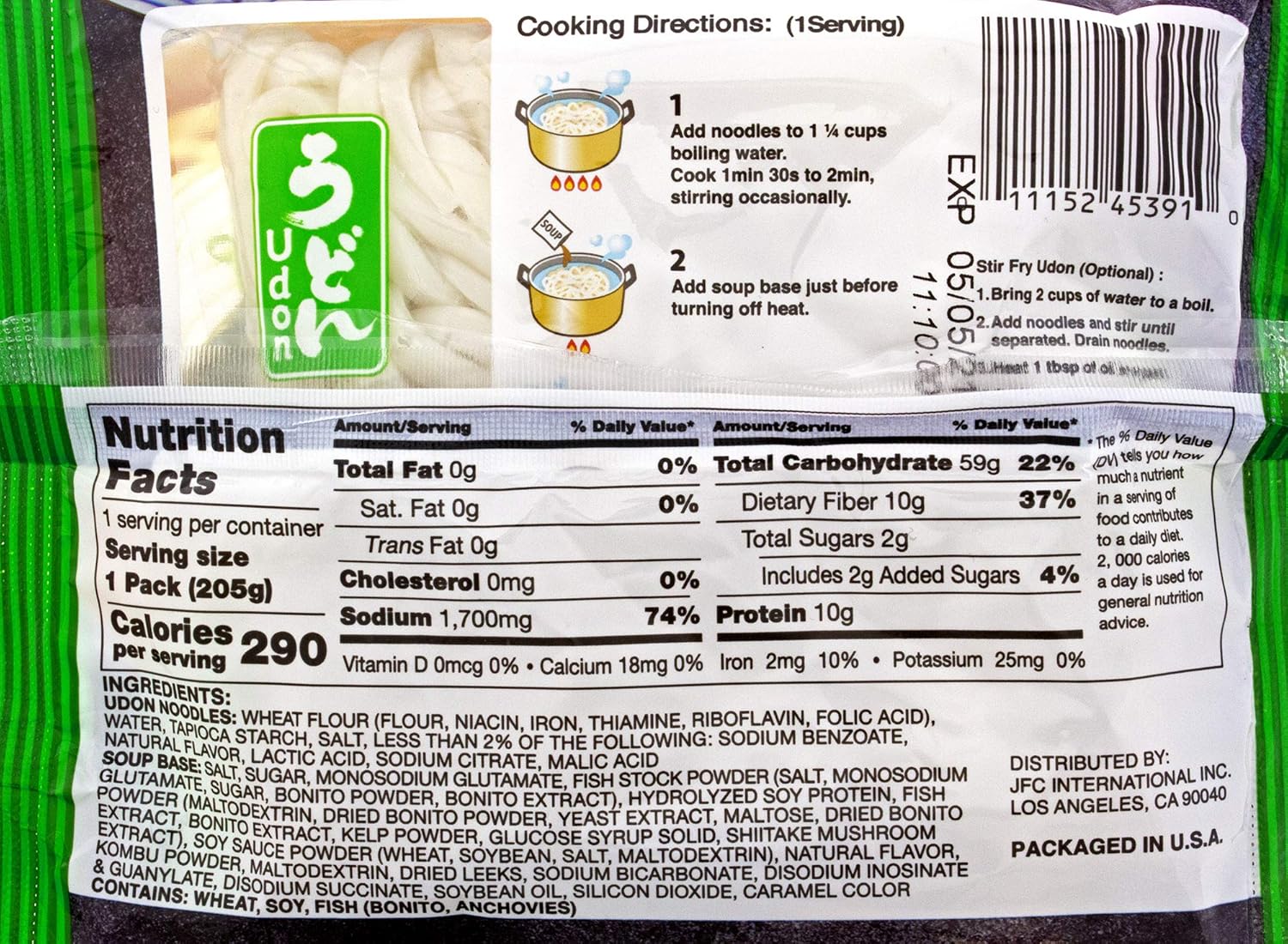 Myojo Udon Japanese Style Noodles with Soup Base, Oriental Flavor, 7.23-Ounce Bag (Pack of 15)