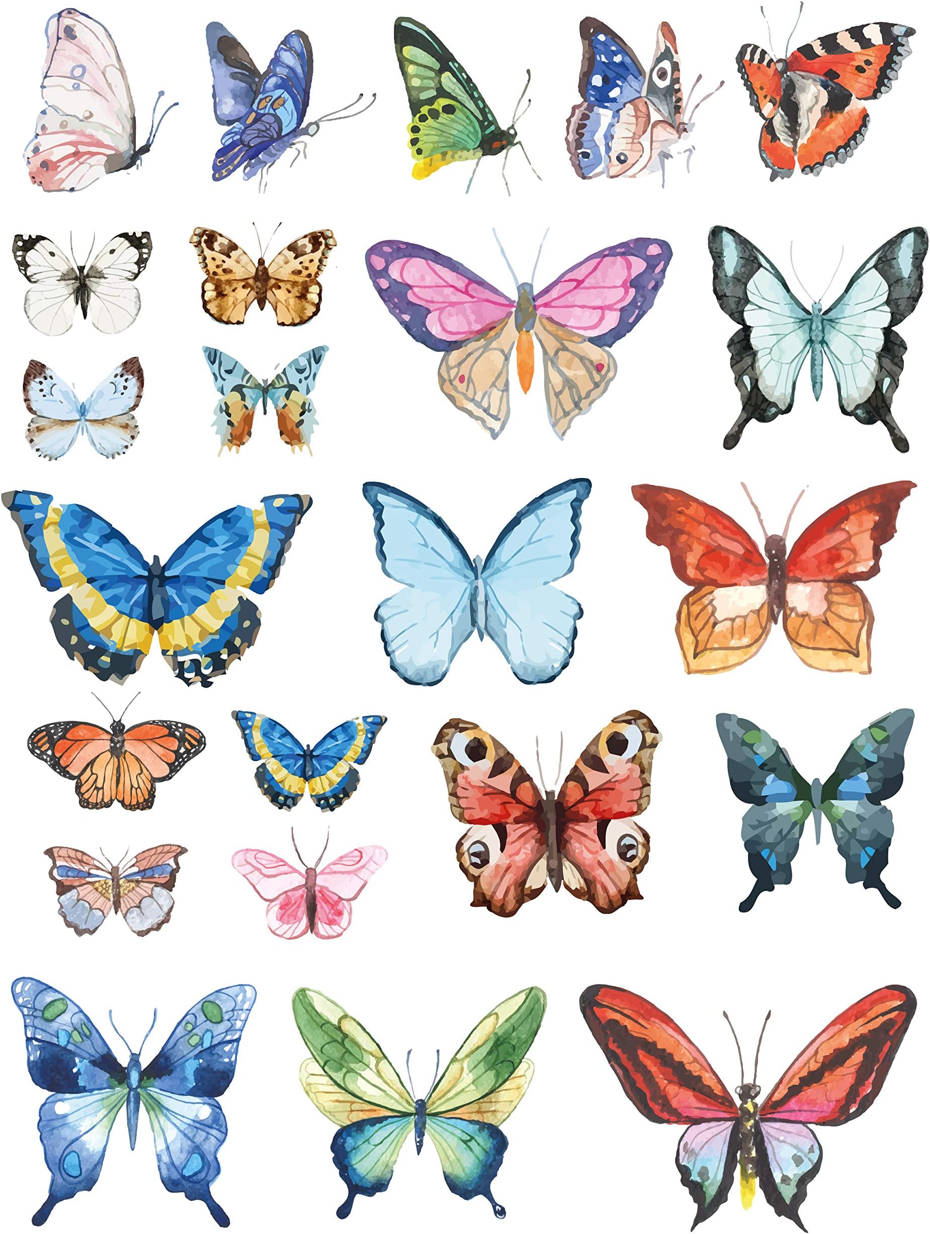 Ceramic Decals - Overglaze - Enamel Decal - Waterslide Decal Butterfly