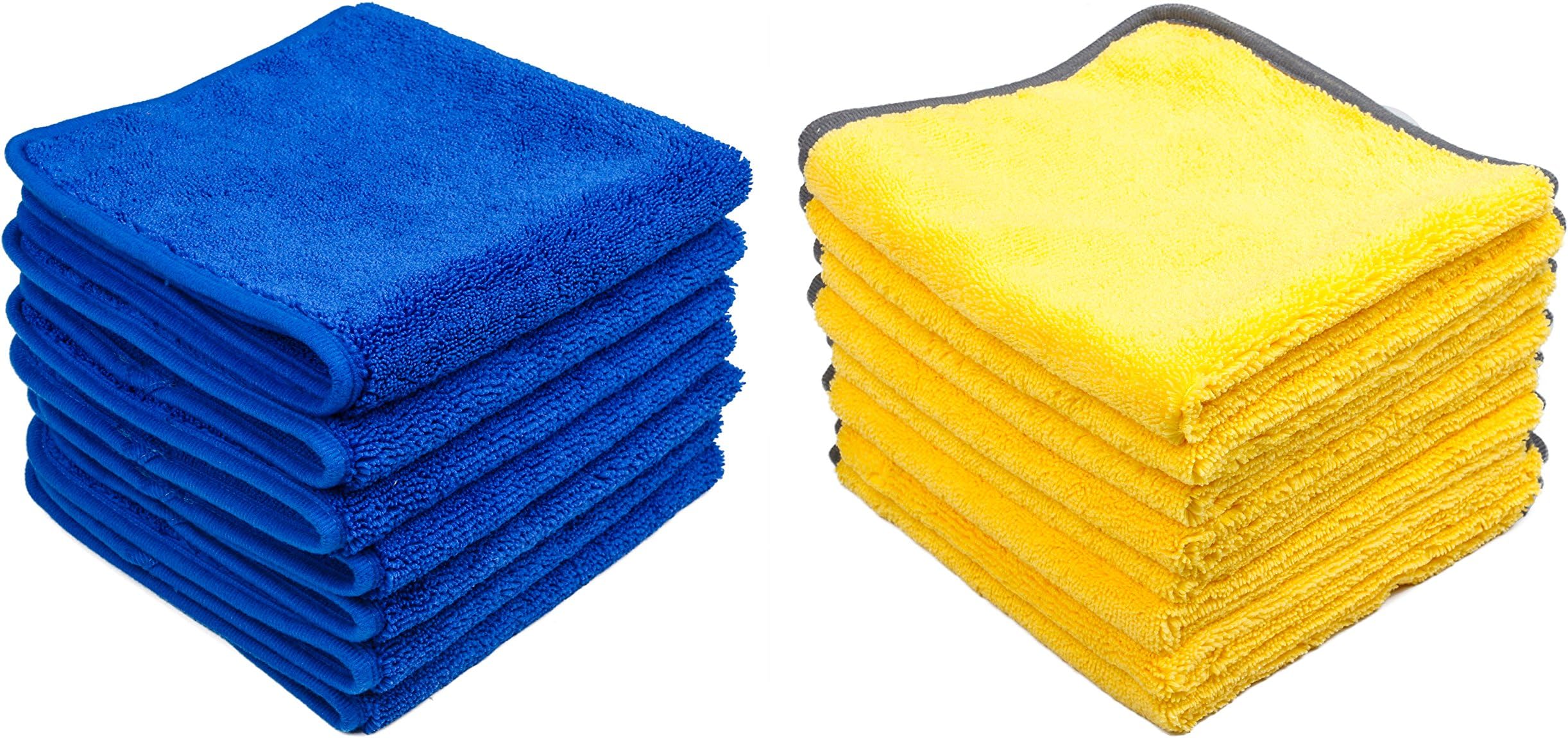 XLY Ultra Soft & Plush Microfiber Dual Pile Towels for Professional Auto Detailing , 16"x16" - 24 Pack