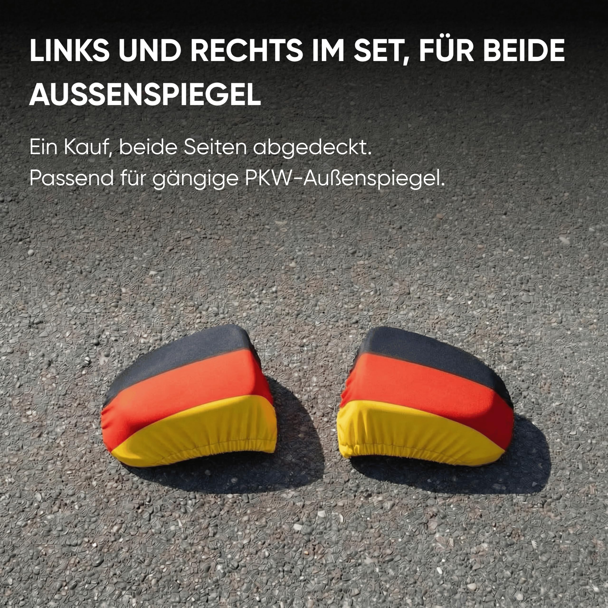 Sonia Originelli Fanset Fanartikel für das Auto Außenspiegelfahnenset Magnetfahnen für die Türen EM WM Fussball, Farbe: Deutschland