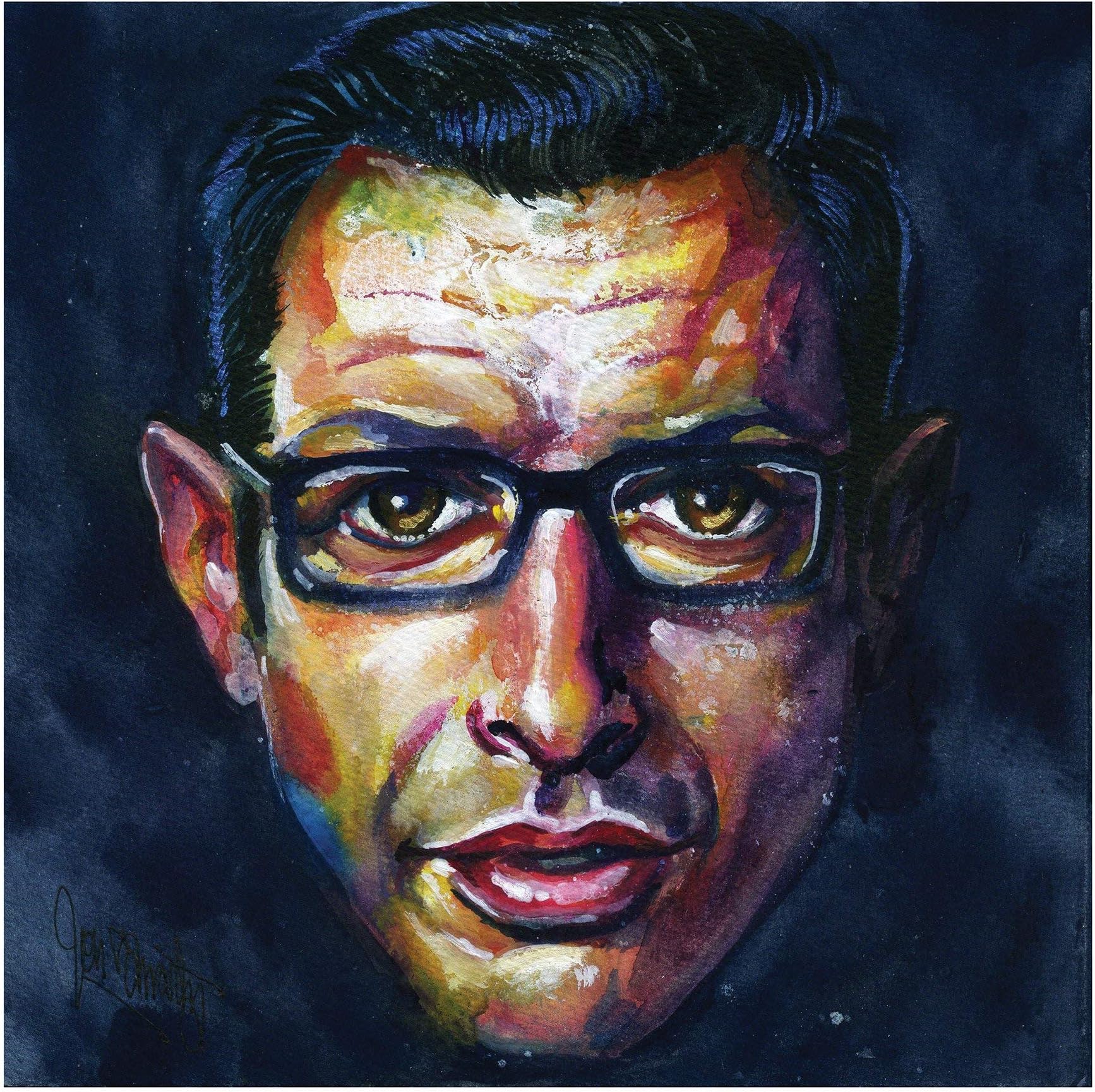 Jeff Goldblum Art Print - Poster Art - Wall Art - Portrait Art -"Goldblum" by Black Ink Art