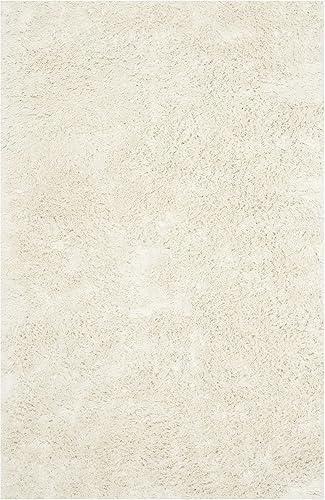 Safavieh - Alfombra de peluche, hecho a mano, clásico, colección Shag. SG240A , Acrílico, Ivory