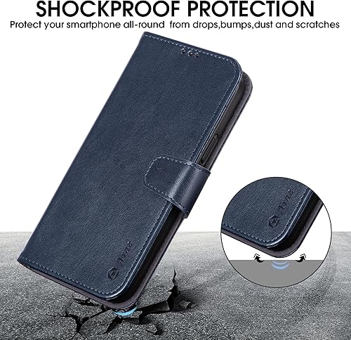 Miniatura 187 de Arae Compatible with iPhone 15 Case with Card Holder and Wrist Strap Wallet Flip Cover for iPhone 15 6.1 inch,Wine Red