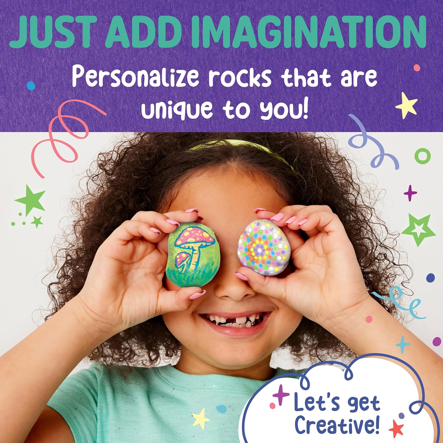 Creativity for Kids Rock Painting: Glow in the Dark Mini Kit| Screen Free Summer Fun (Ages 6+)