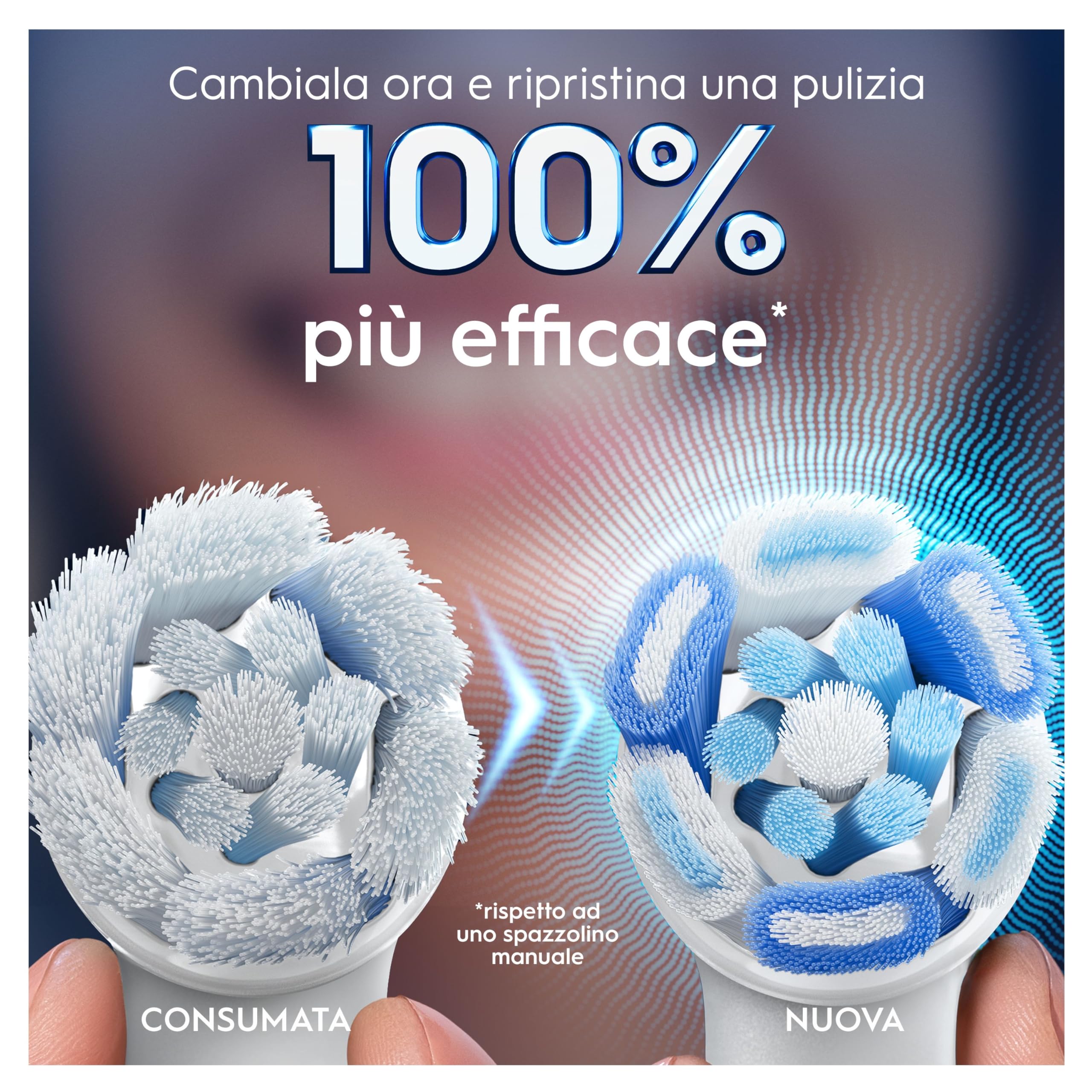 Oral-B Testine di Ricambio iO Ultimate Clean, Bianche, 6 Ricambi - 6 Testine di Ricambio per Spazzolino Elettrico, Rotonde Originali, Rimozione Profonda Della Piastra Batterica