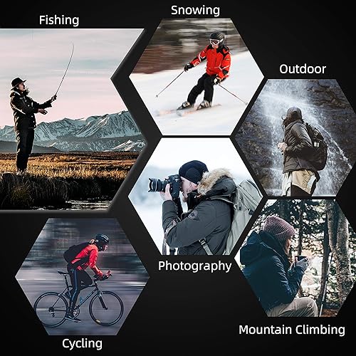 Miniatura 8 de RUNCL Fishing Gloves Winter Warm RAGUEL, Touchscreen Outdoor Fishing Gloves, Neoprene 3 Cut Fingers Cycling Gloves, Convertible Windproof for Men