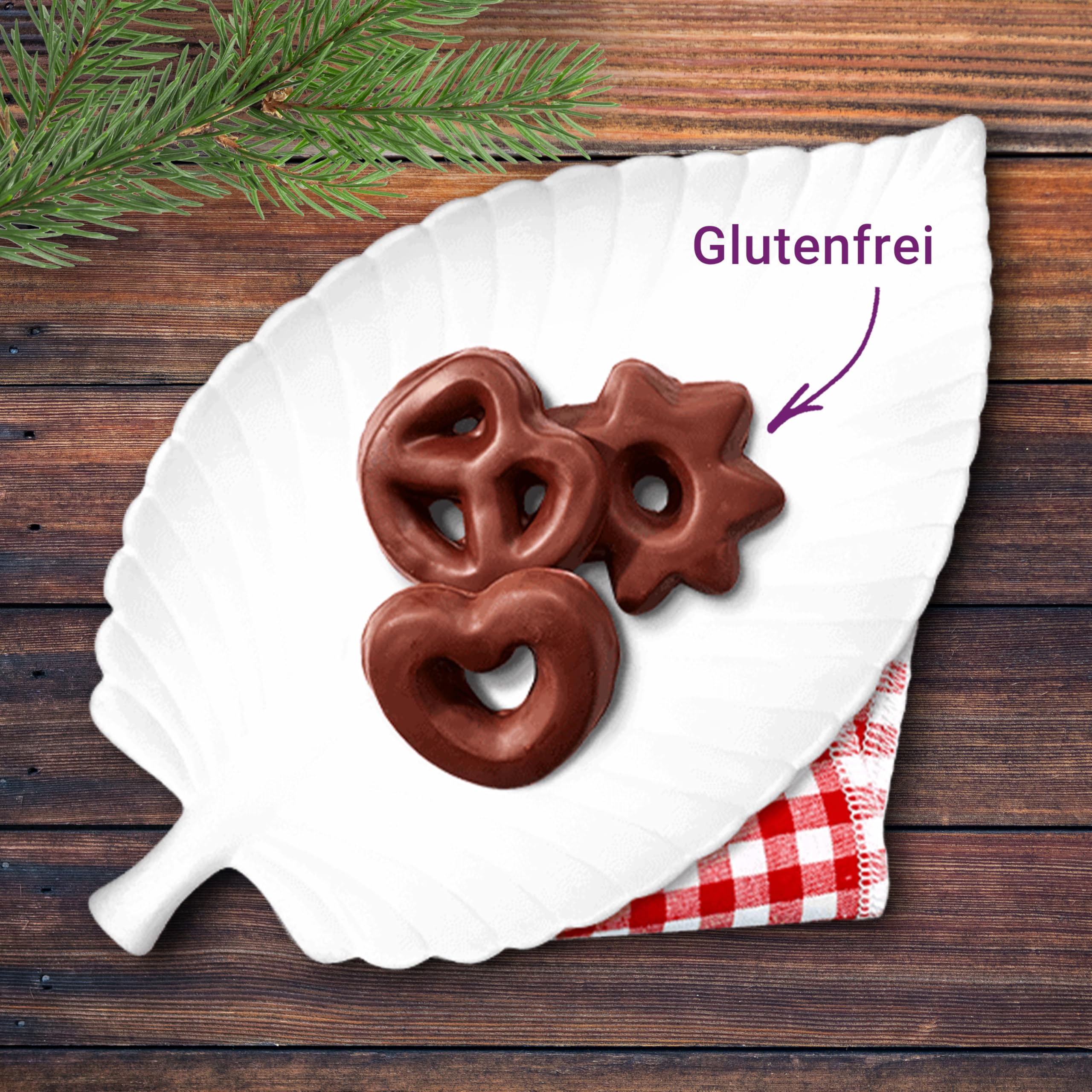 Coppenrath Glutenfreie Lebkuchen 165 g – Mit 25% Zartbitterschokolade überzogen – Weihnachtliche Gebäckspezialität für Zöliakie-Betroffene & glutenfreie Ernährung