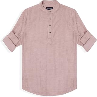 CHARCHIT Boys Full Sleeves Textured Kurta Style Shirt Price In India