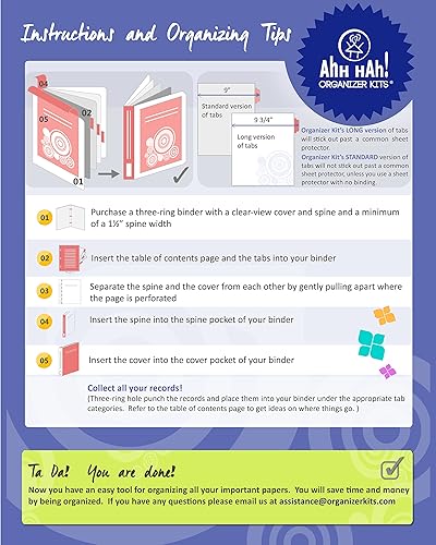 Miniatura 3 de Ahh Hah! Kit organizador - Finanzas personales: pestañas de índice para carpeta de tres anillos con cubierta (no incluye carpeta)