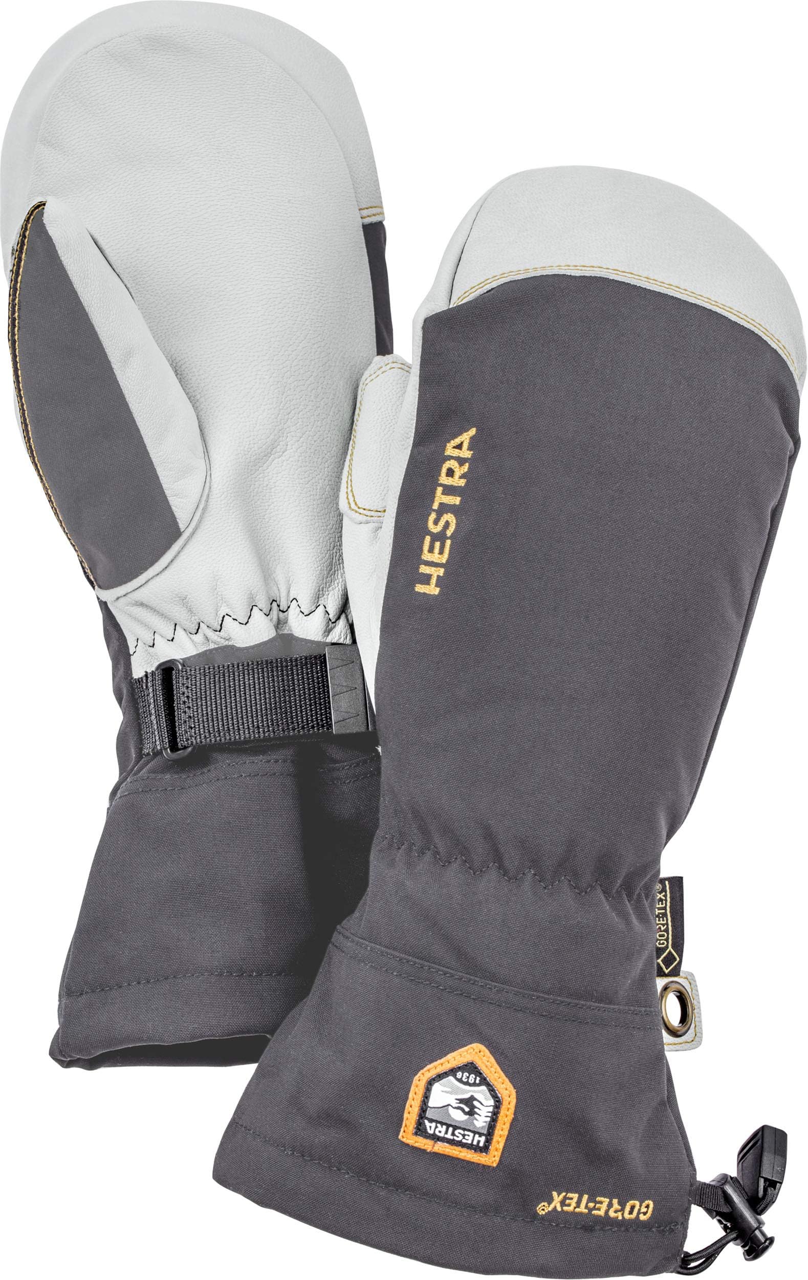 HestraArmy Leather GORE-TEX - Waterproof, Long-Cuffed Snow Mitt for Skiing, Snowboarding and Mountaineering