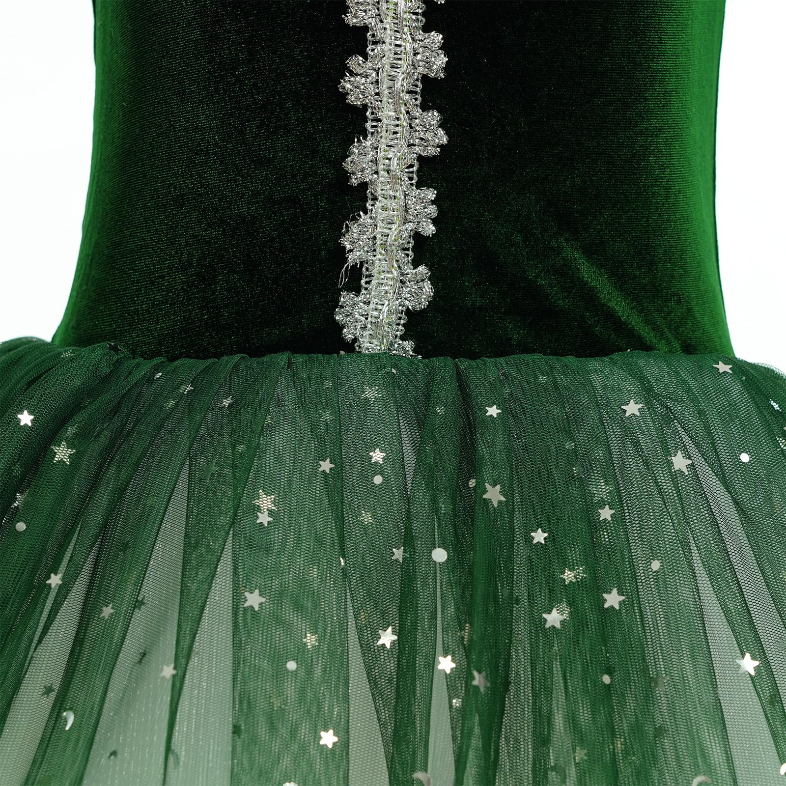 Odizli Justaucorps de danse classique pour fille et enfant - Dentelle brodée - Paillettes - Tutu - Robe de danse