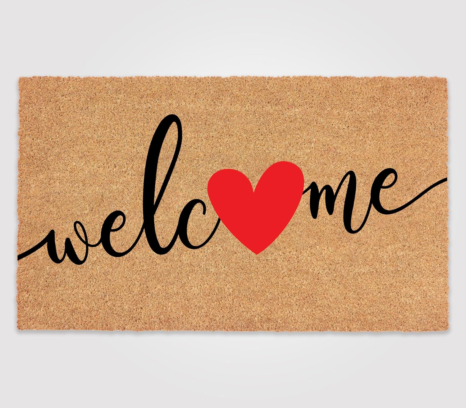 Heart Doormat GIGI-20261830 – Valentine’s Day Welcome Mat, Romantic Front Porch Decor, Outdoor Coir Entrance Rug for Home, Patio & Entryway