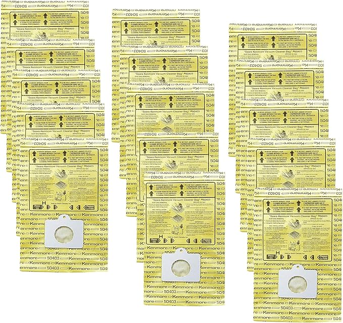 15 Pack Replacement 50403 Kenmore Vacuum bags for Disposable Canister