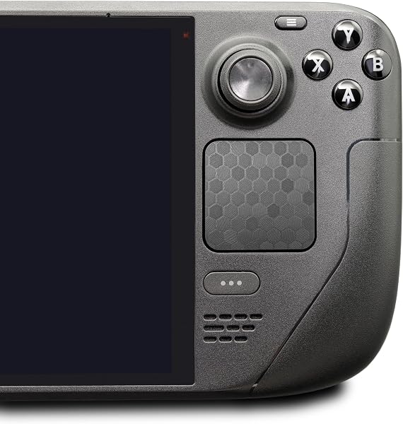 Luck&Link Touchpad Protector Steam Deck, Schutz Haut Textur Aufkleber für steamdeck Touch Trackpads, High End strukturierte Griff Haut(Waben-Schwarz, Trackpads) - 3