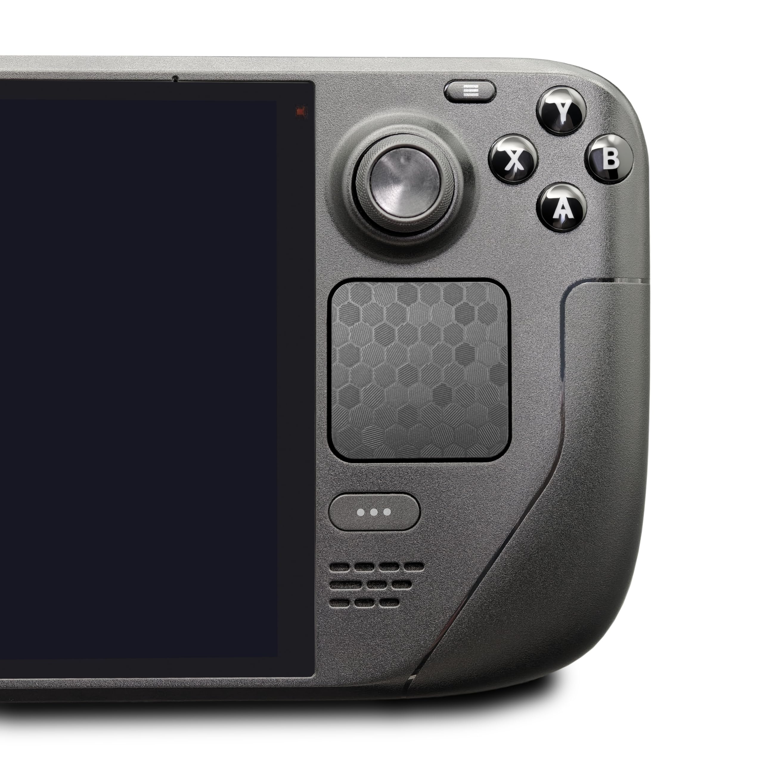 Luck&Link Touchpad Protector Steam Deck, Schutz Haut Textur Aufkleber für steamdeck Touch Trackpads, High End strukturierte Griff Haut(Waben-Schwarz, Trackpads) - 4