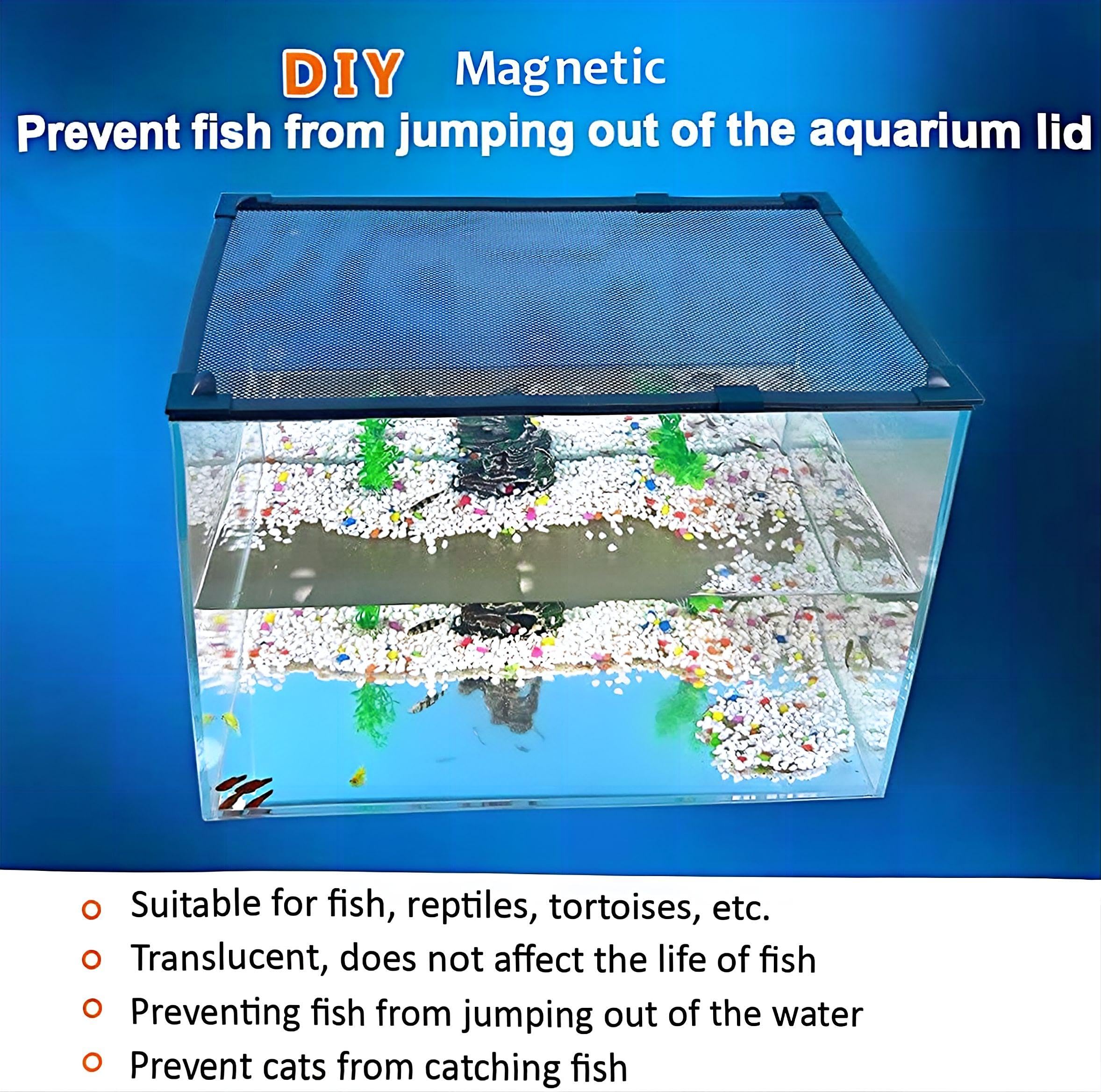 Couvercle de réservoir à poissons magnétique DIY (94X46CM,) Couvercle d'aquarium