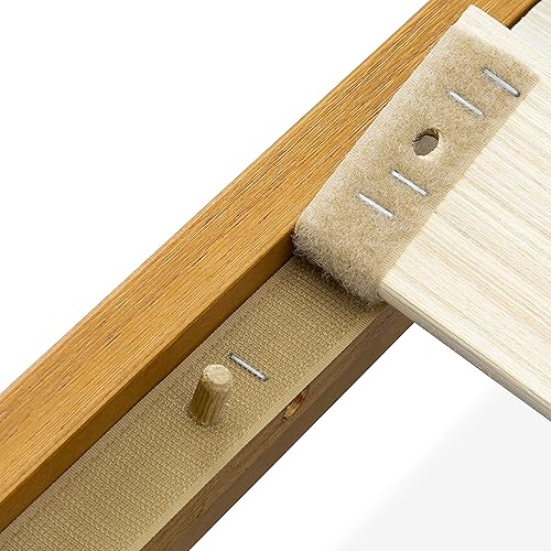 Miniatura 11 de East West Furniture DNP-23-F - Base de cama de plataforma de tamaño matrimonial con 4 patas de madera maciza y 2 patas centrales adicionales,