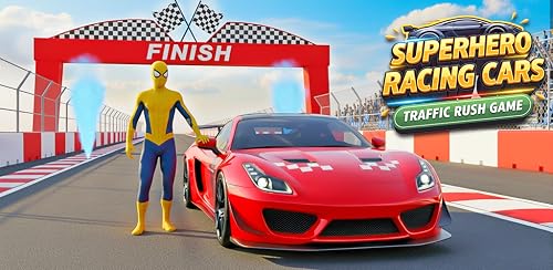 Miniatura 6 de Superhero Racing Cars Traffic Rush Game