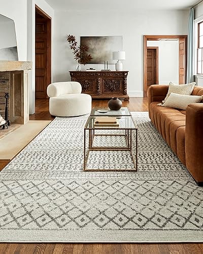 Miniatura 1 de Artistic Weavers Chester - Alfombra marroquí bohemia 9 x 12 pies 6 pulgadas color cremacarbón