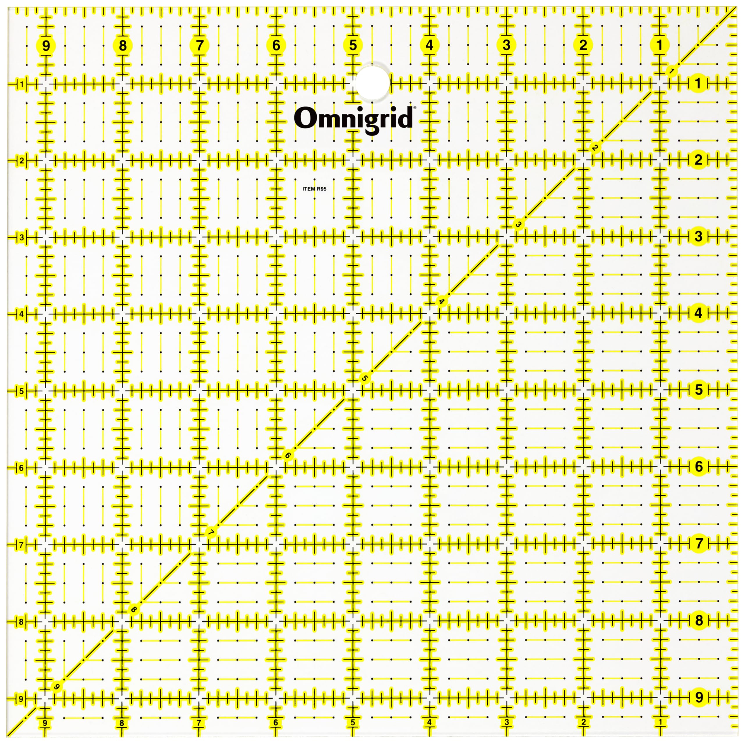 Omnigrid Prym 9.5 x 9.5-inch Universal Ruler with inch Scale