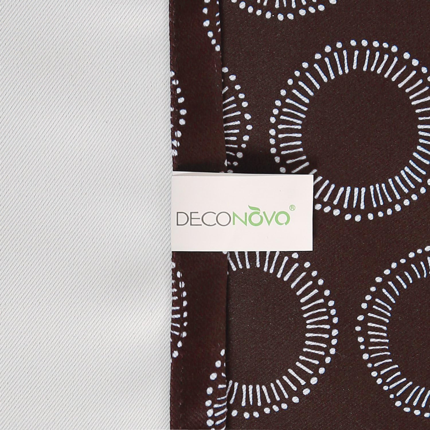 Deconovo Rod Pocket Window Drapes Thermal Insulated Blackout Curtains for Living Room, 42x95, Brown