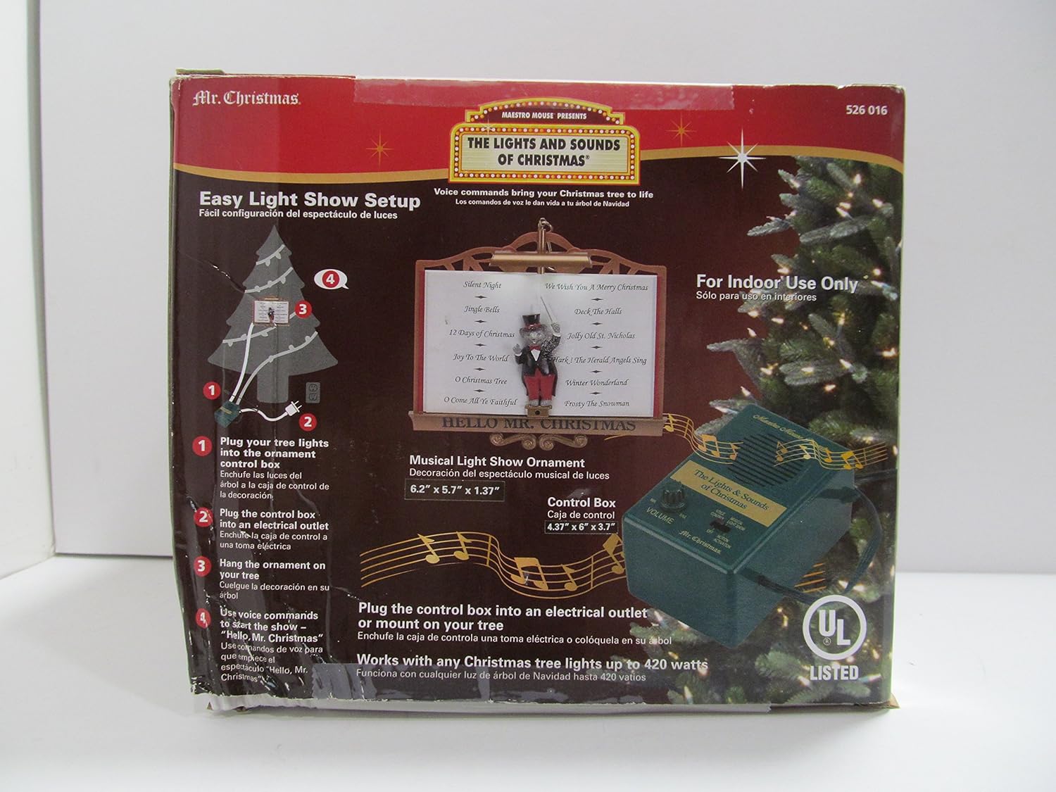 Mr. Christmas Maestro Mouse Presents The Lights and Sounds