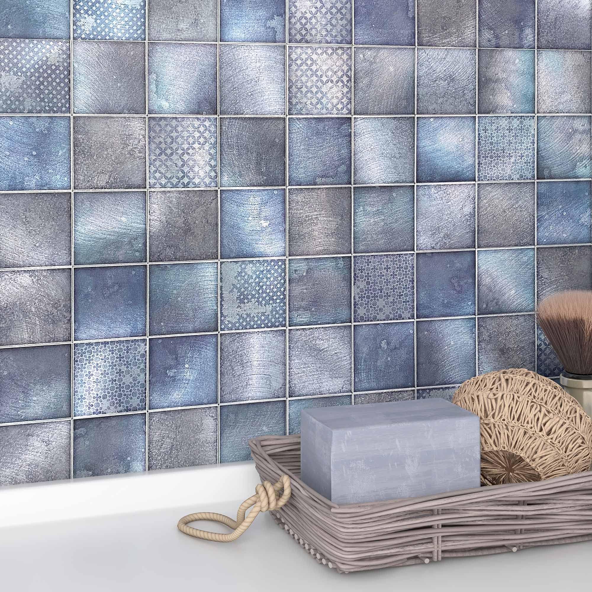 10-Sheet Peel and Stick Tile Backsplash Thicker Design Marble Tiles 12"x12" Stick on Backsplash ...