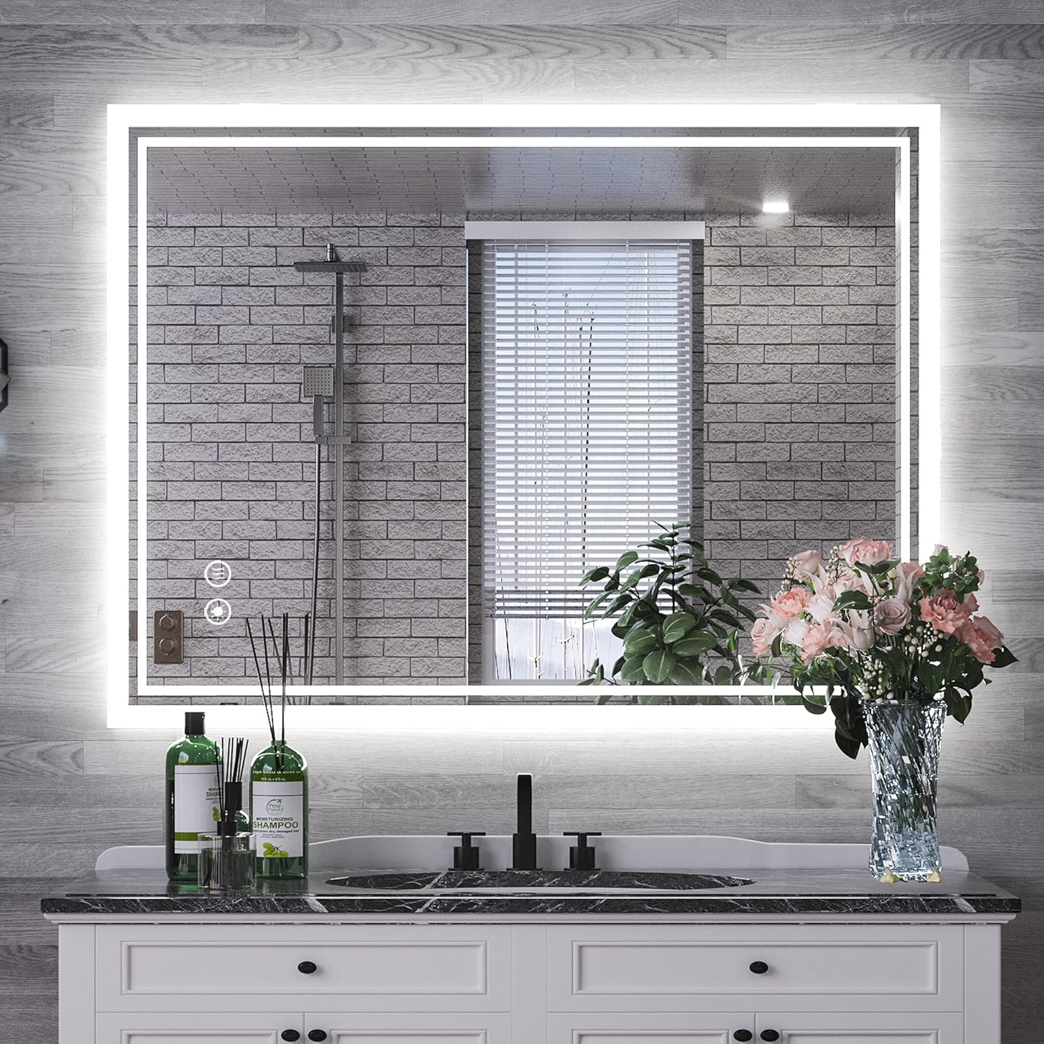 Buy 600x800mm Illuminated LED Bathroom Mirror, TokeShimi Wall Mounted