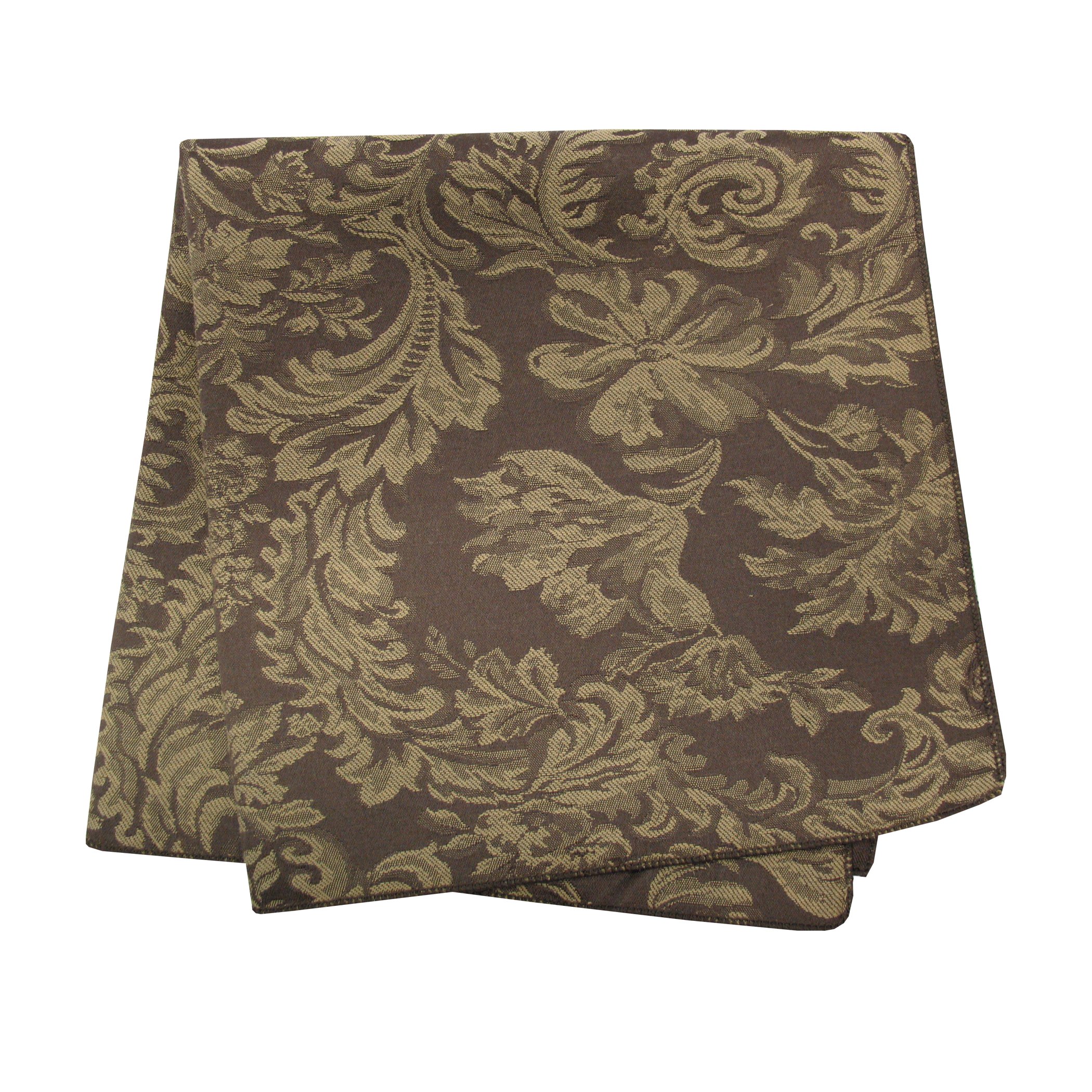 Ultimate Textile Miranda - 10 docenas de servilletas de tela de damasco de 43 x 43 cm, tejido jacquard, color marrón chocolate