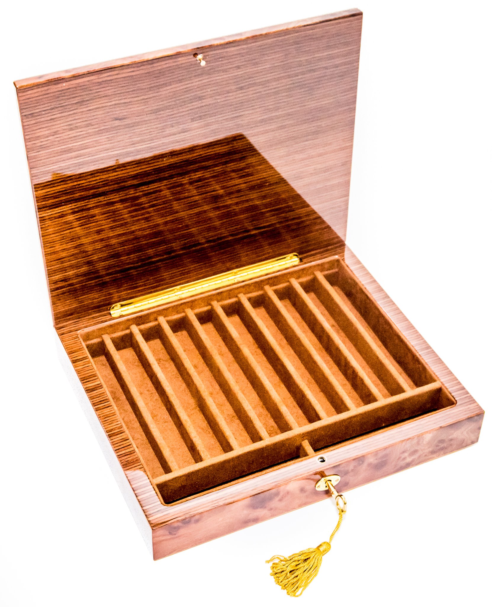 Bello Collezioni – Via Montenapoleone Luxus Stiftebox aus Briarwood, hergestellt in Italien