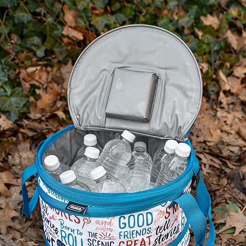 Miniatura 3 de Camco Life is Better at The Campsite - Enfriador emergente, diseño de graffiti, cuenta con un interior resistente al agua y abridor de botellas