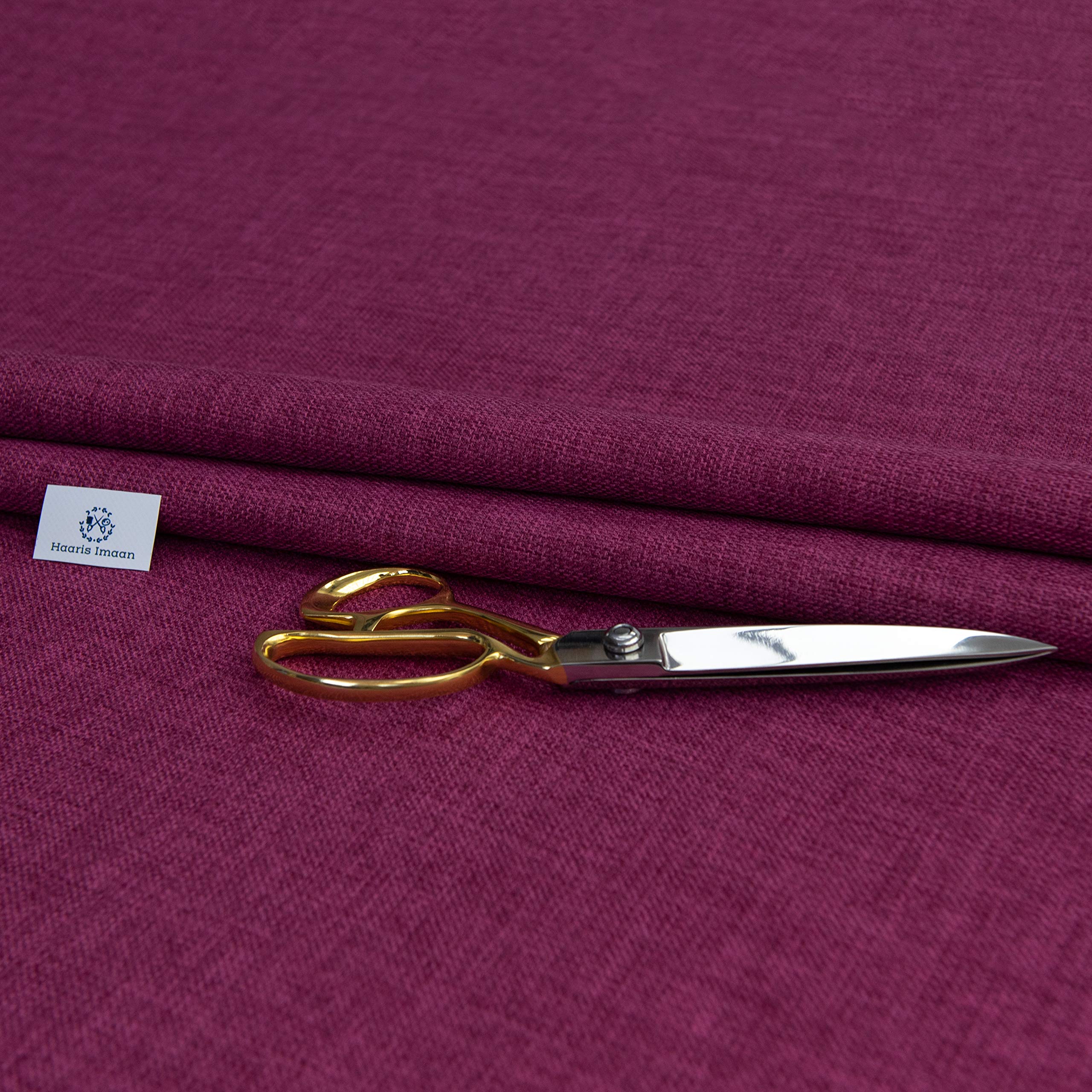 Haaris Imaan Linen-Look Upholstery Fabric | Fire Retardant Linen Fabric by The Metre | Durable, Soft & Breathable Sewing and Upholstery Material (Orchid Pink)