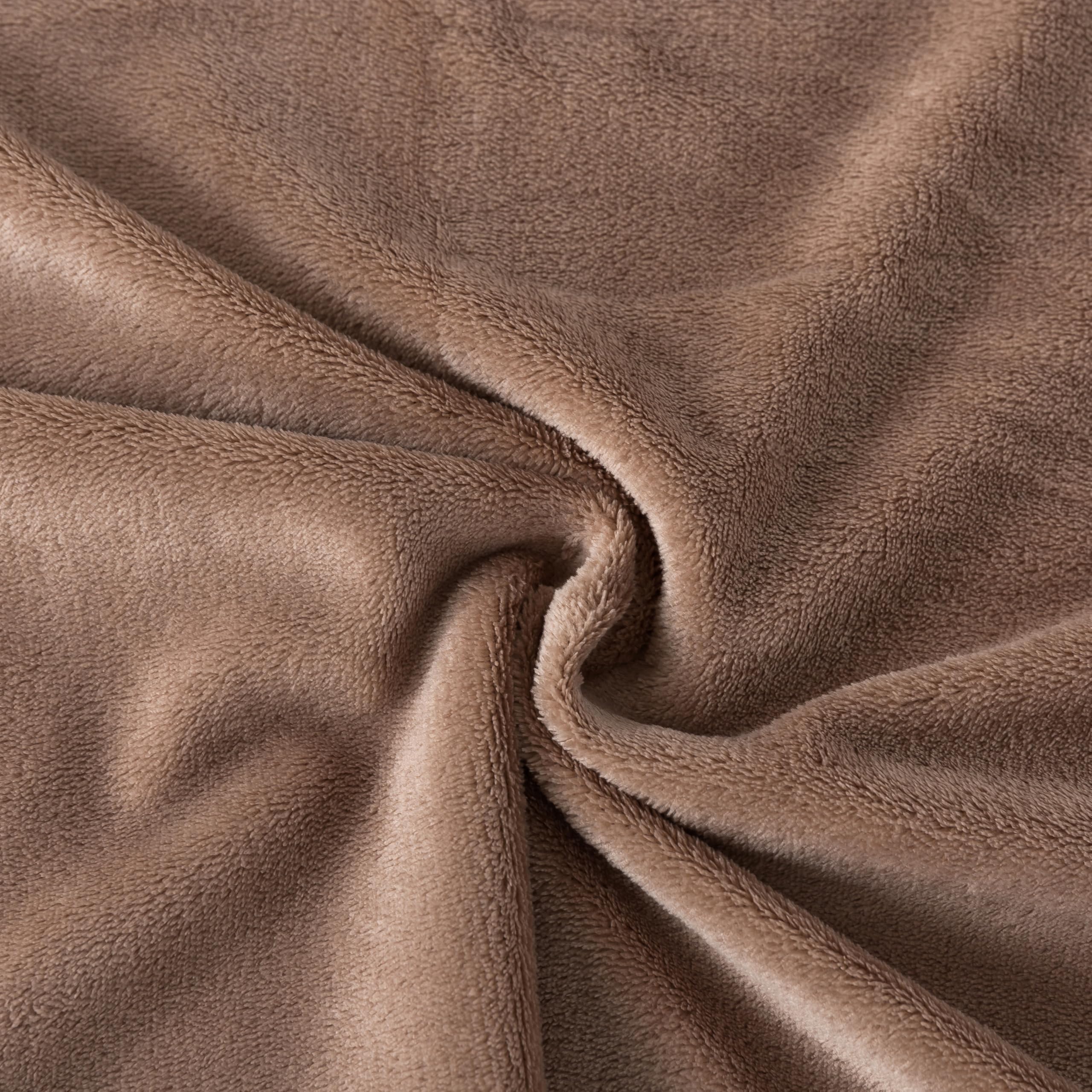 Plüsch Bettwäsche 200x200 cm Kaffeebraun 3tlg Set, Winter Biber Warm Flauschig Bettbezug und 2 Kissenbezüge 80x80cm, Kuschelig Weich Cashmere Touch Flanell Bettdeckenbezug Bettdecke Cover